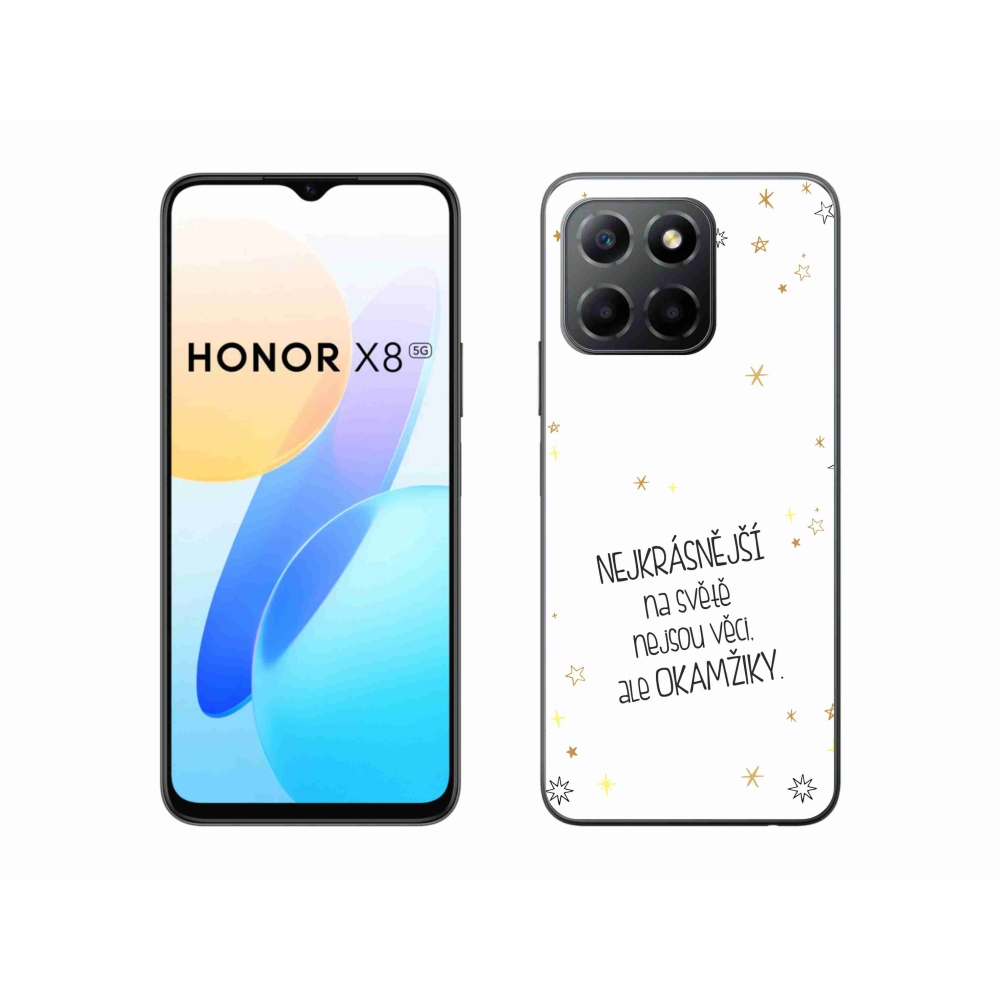 Gélový kryt mmCase na Honor X8 5G/Honor 70 Lite 5G - citát 4 biele pozadie