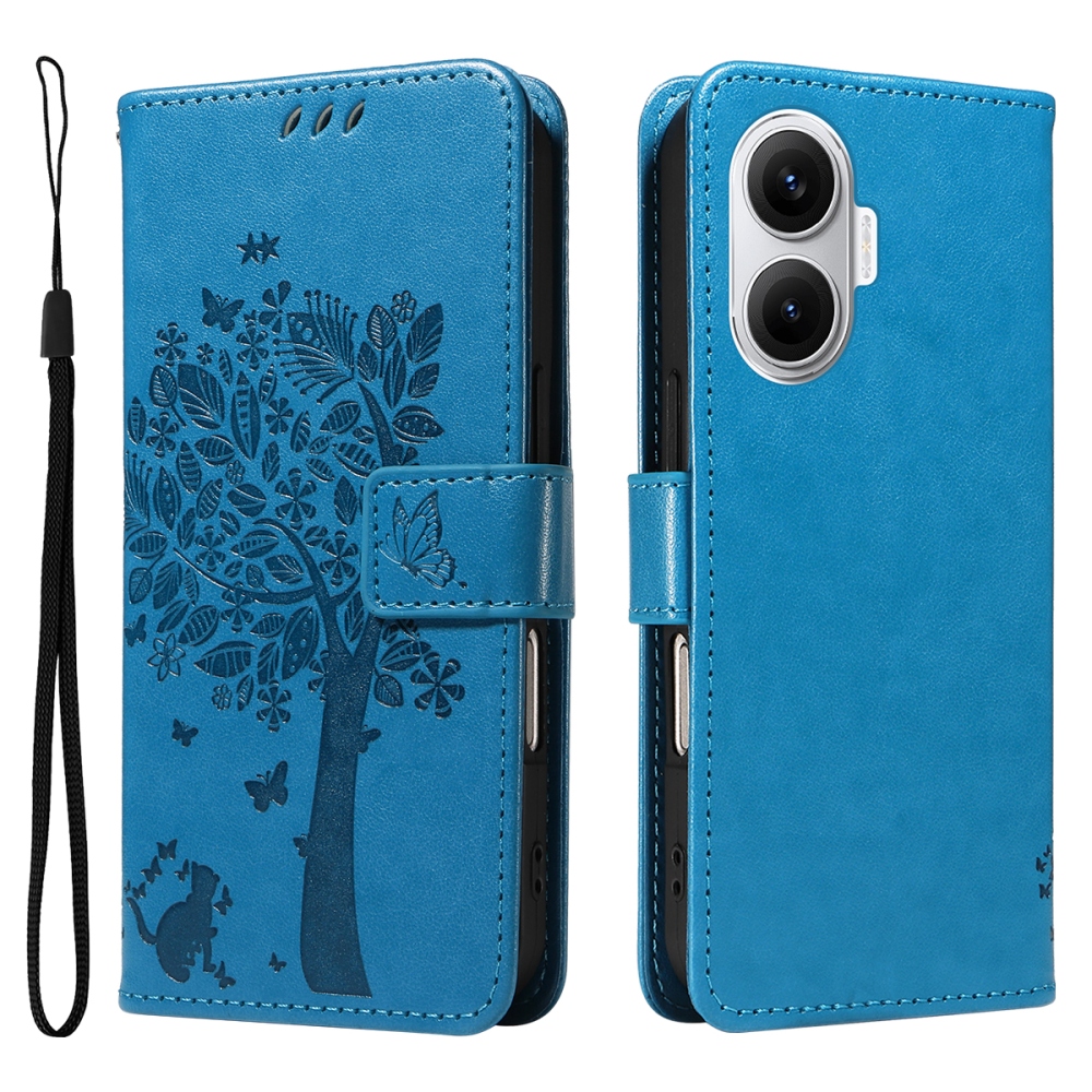 Trees knižkové púzdro na Xiaomi Poco F7 5G - modré