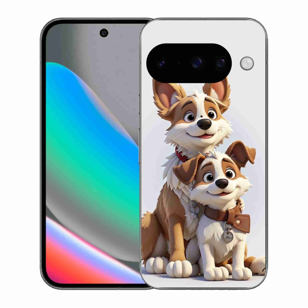 Gélový kryt mmCase na Google Pixel 10 - kreslenie psy