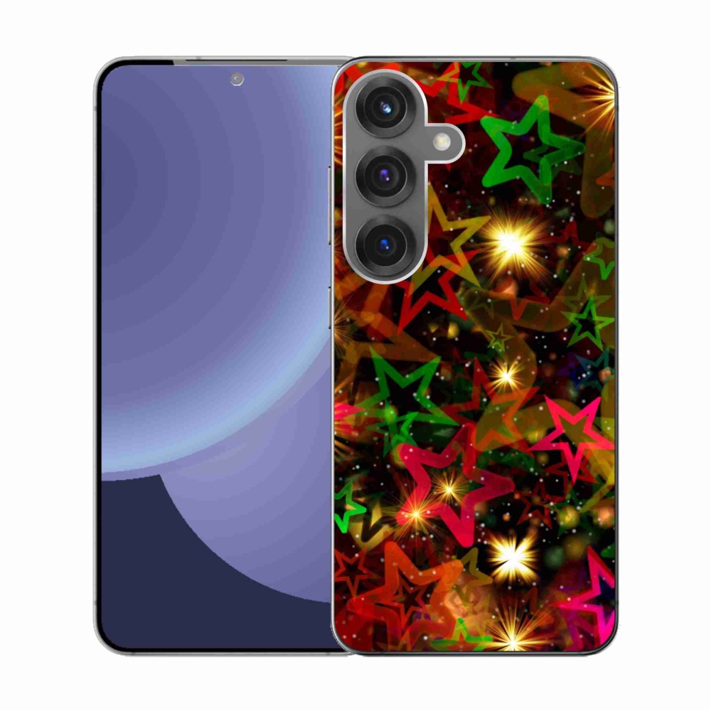 Gélový kryt mmCase na Samsung Galaxy S25 - farebné hviezdičky