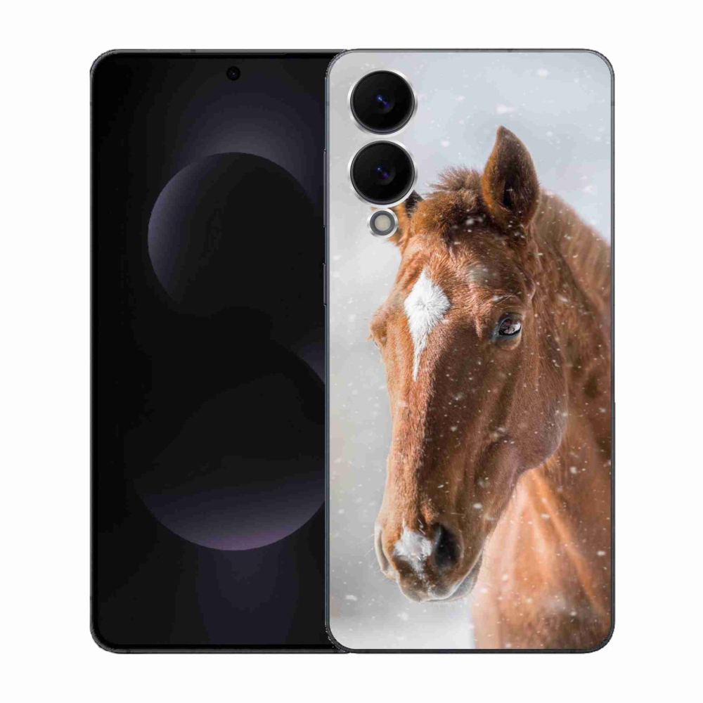 Gélový kryt mmCase na Samsung Galaxy S25 Edge - hnedý kôň 2