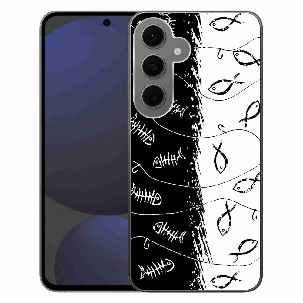 Gélový kryt mmCase na Samsung Galaxy S24 FE - kostry a rybky