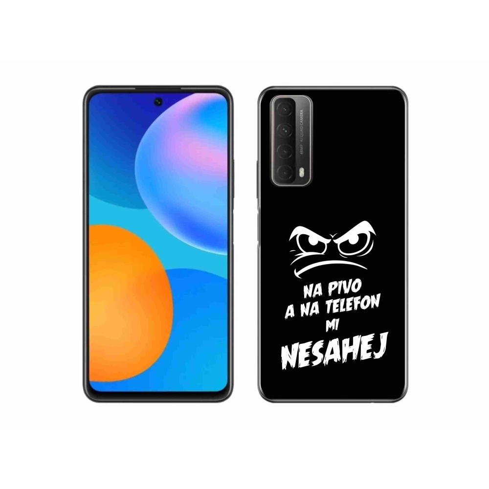Gélový kryt mmCase na Huawei P Smart (2021) - pivný motív 2 čierne pozadie
