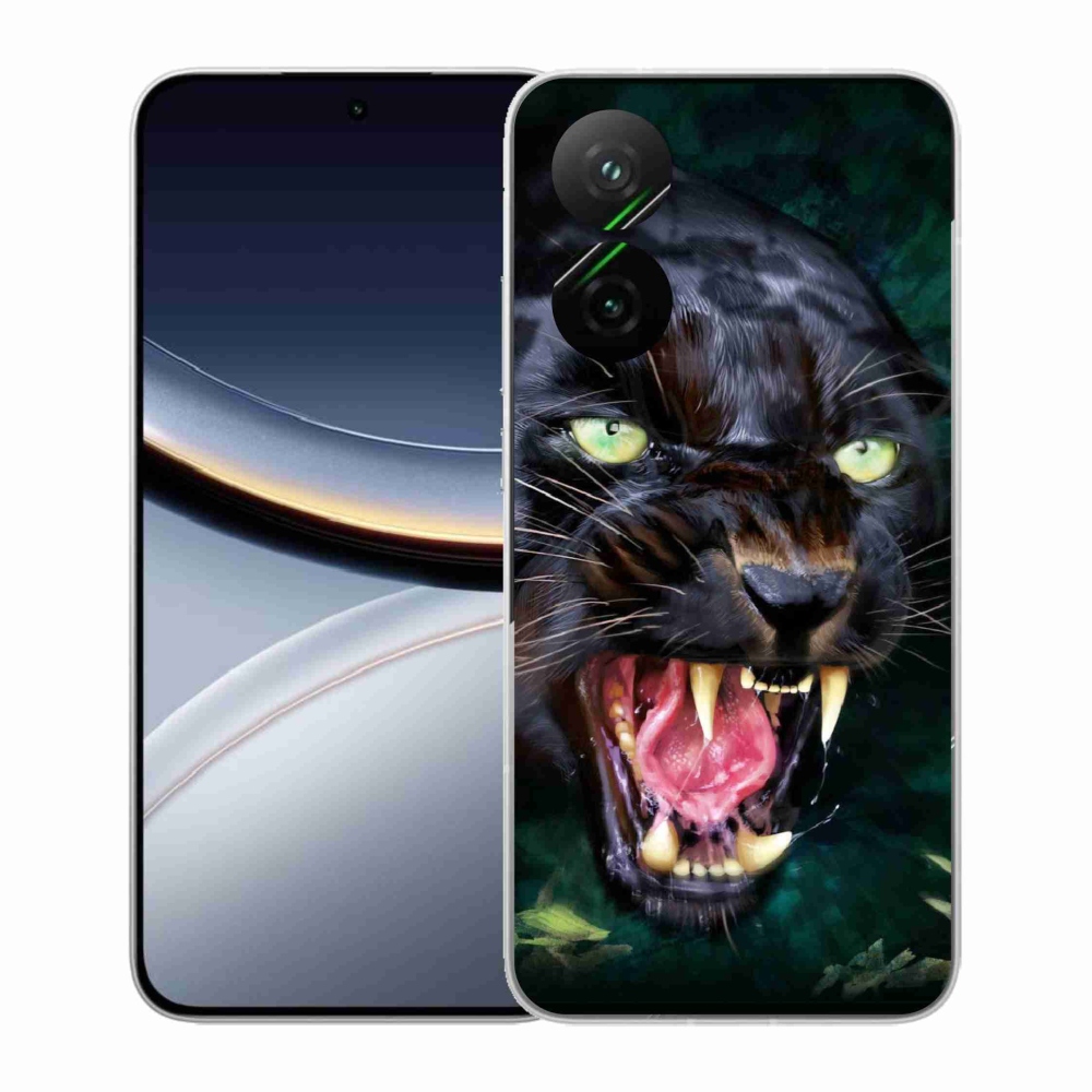 Gélový kryt mmCase na Xiaomi Poco F7 5G - rozzúrený čierny panter