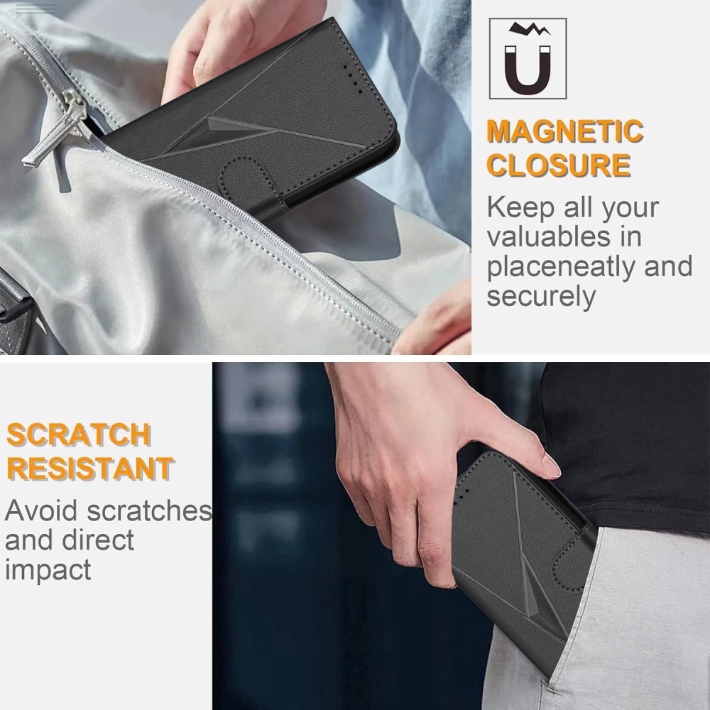 Triangles knižkové puzdro na Realme 14 5G - čierne