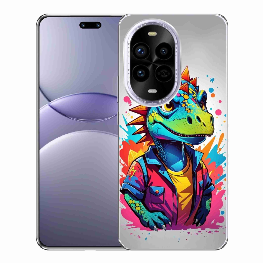 Gélový kryt mmCase na Huawei Nova 13 Pro 5G - farebný dinosaurus