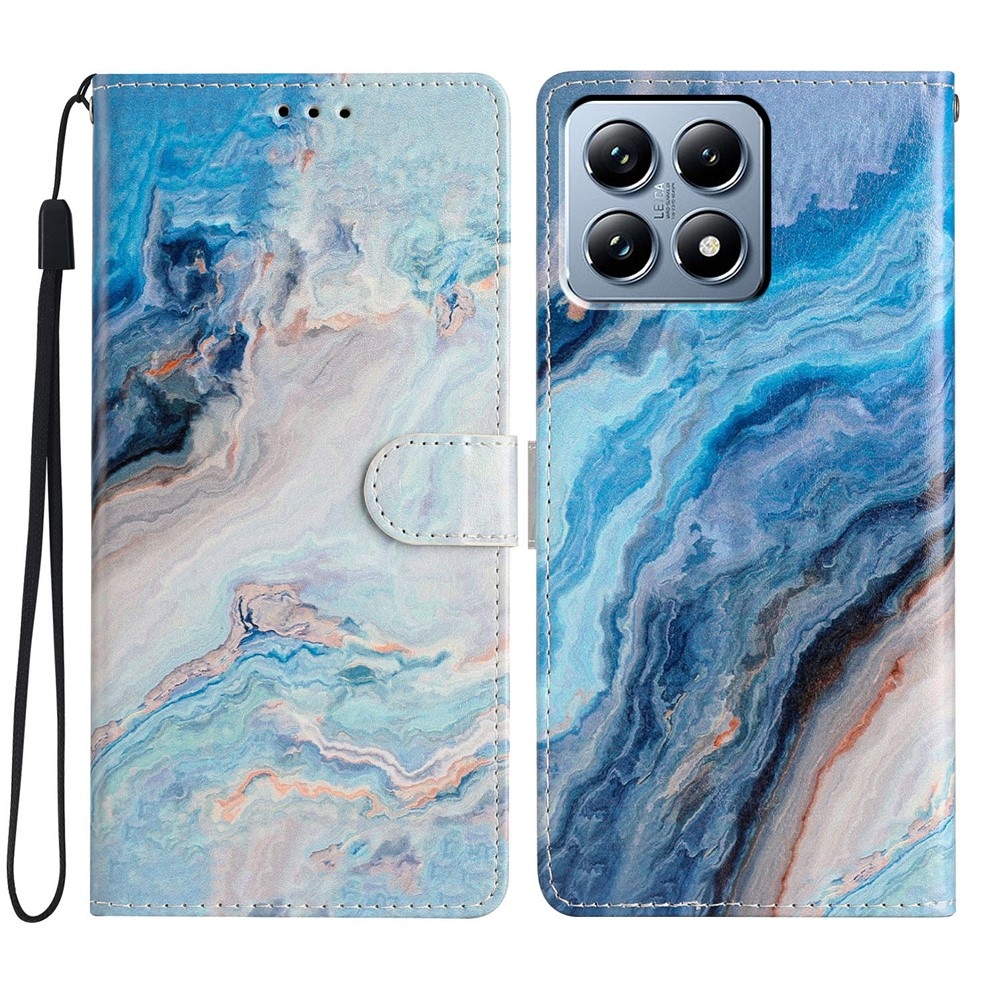 Unique knižkové púzdro na Xiaomi 15T Pro - modrý mramor
