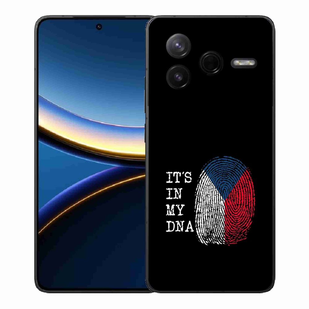Gélový kryt mmCase na Xiaomi Poco F7 Pro - vlajka odtlačok prsta čierne pozadie