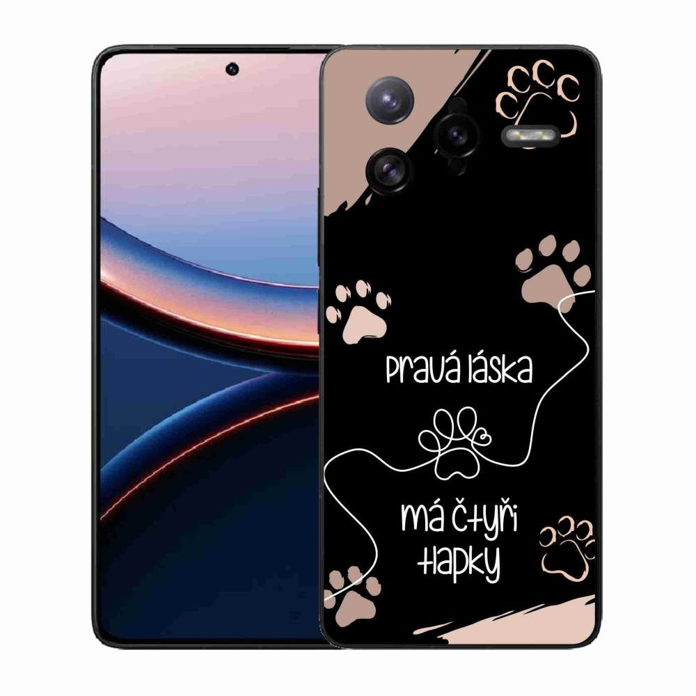 Gélový kryt mmCase na Xiaomi Poco F7 Ultra - psí motív 1 čierne pozadie