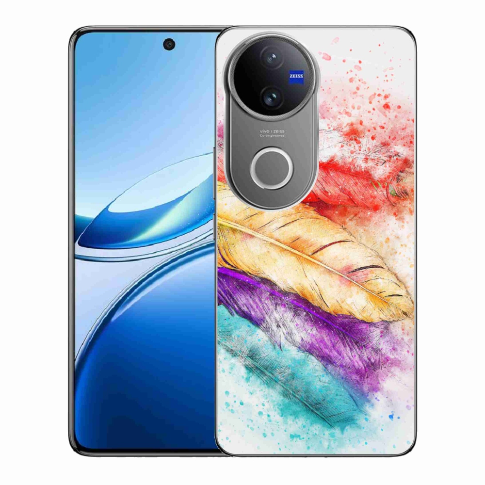 Gélový kryt mmCase na Vivo V50 5G - farebné perie