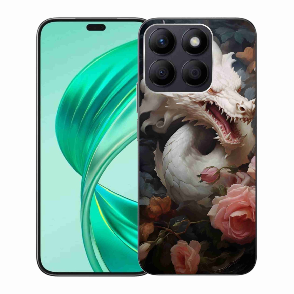 Gélový kryt mmCase na Honor X8b - biely drak