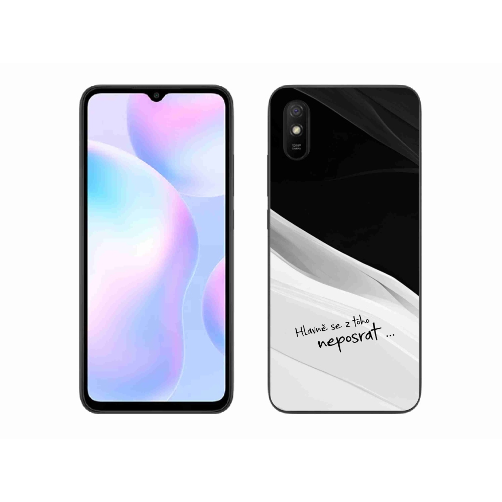 Gélový kryt mmCase na Xiaomi Redmi 9AT - vtipný text 13 bieločierne pozadie