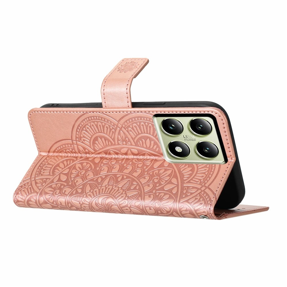 Mandala knižkové púzdro na Xiaomi 15T Pro - ružovozlaté
