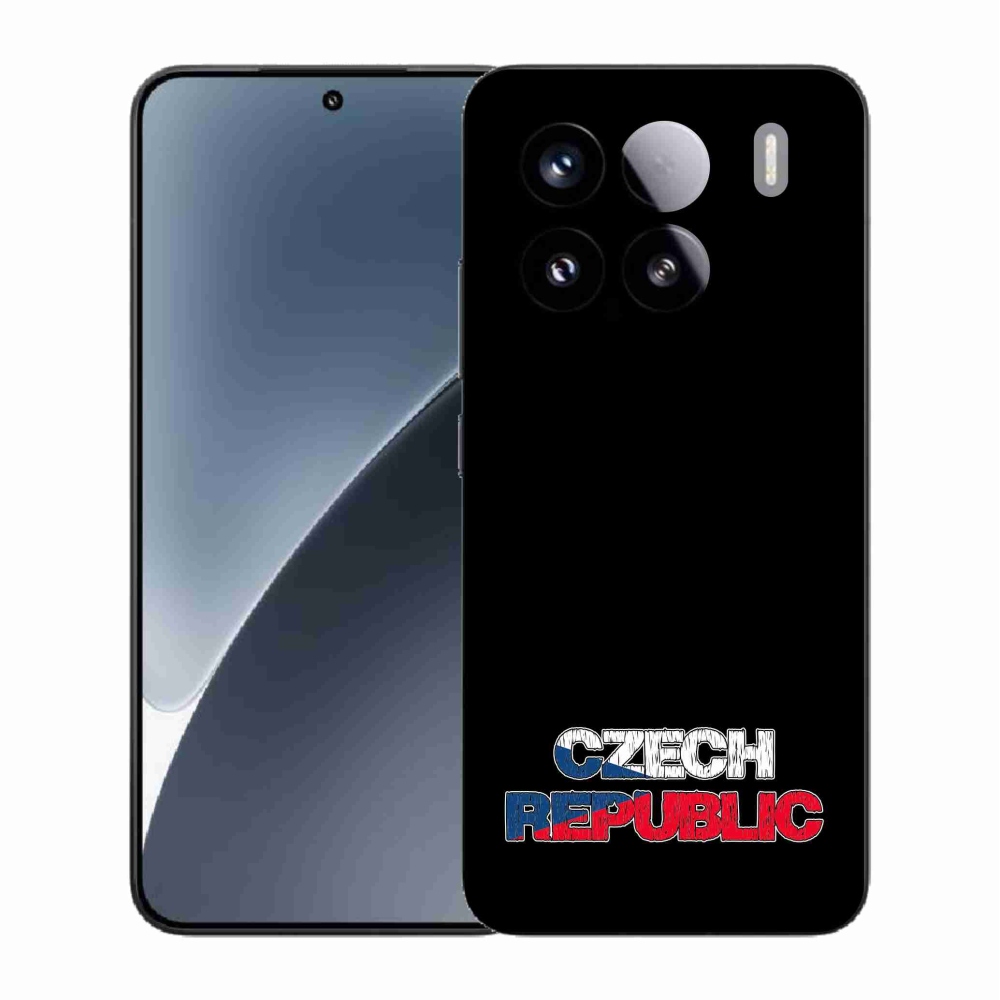 Gélový kryt mmCase na Xiaomi 15 - Czech Republic čierne pozadie
