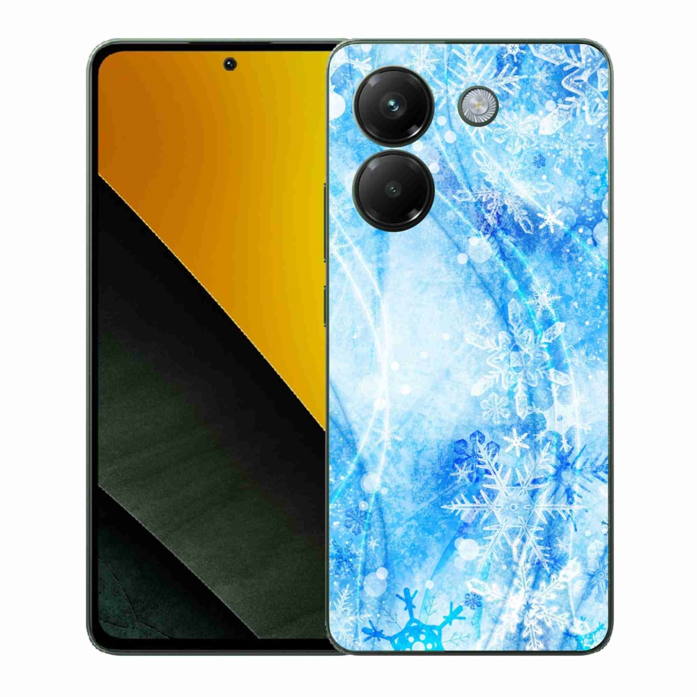 Gélový kryt mmCase na Xiaomi Poco M7 Pro 5G - snehové vločky