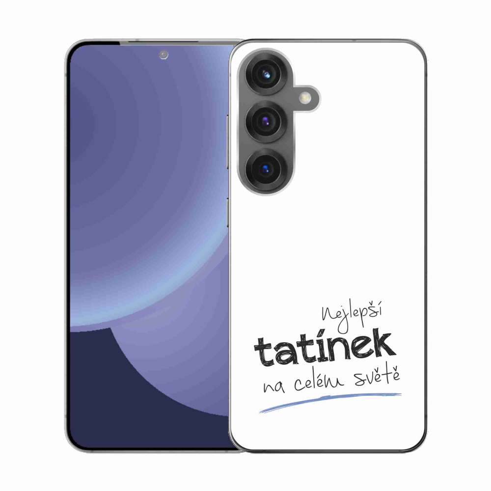 Gélový kryt mmCase na Samsung Galaxy S25 - najlepšie otecko 4 biele pozadie