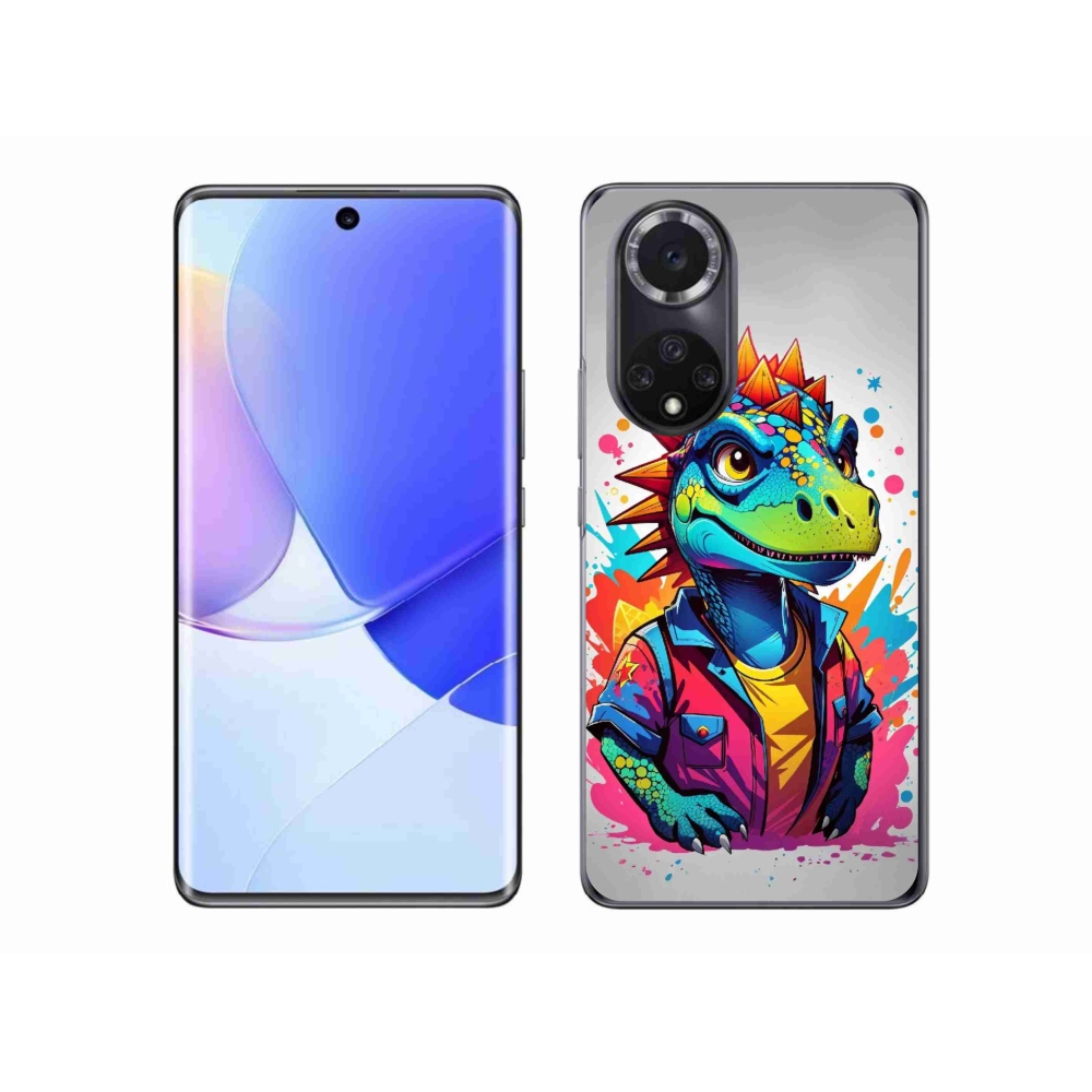 Gélový kryt mmCase na Honor 50 - farebný dinosaurus