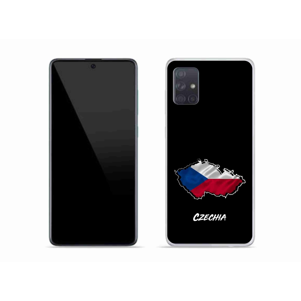 Gélový kryt mmCase na Samsung Galaxy A51 - Czechia čierne pozadie