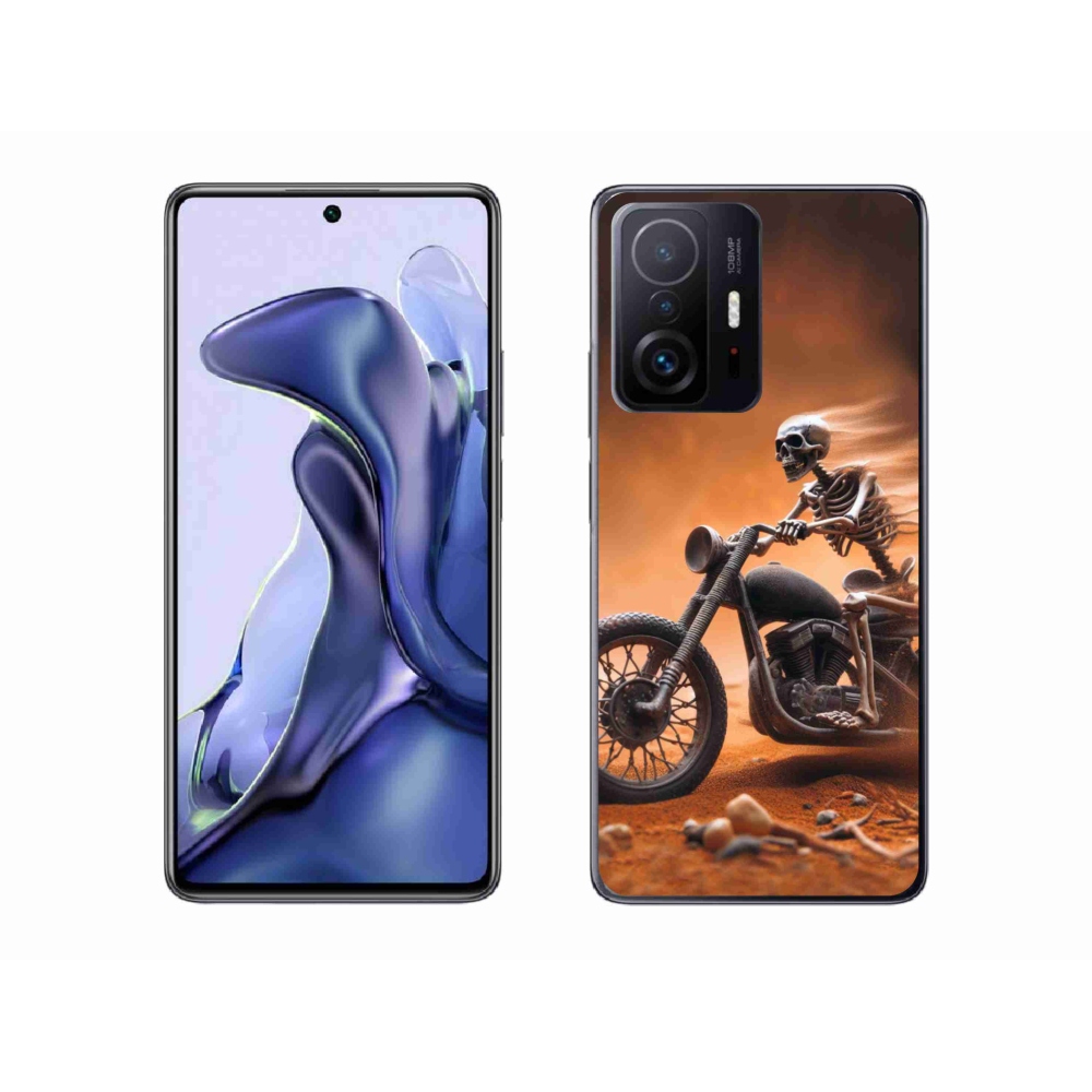 Gélový kryt mmCase na Xiaomi 11T Pro - kostra na motorke