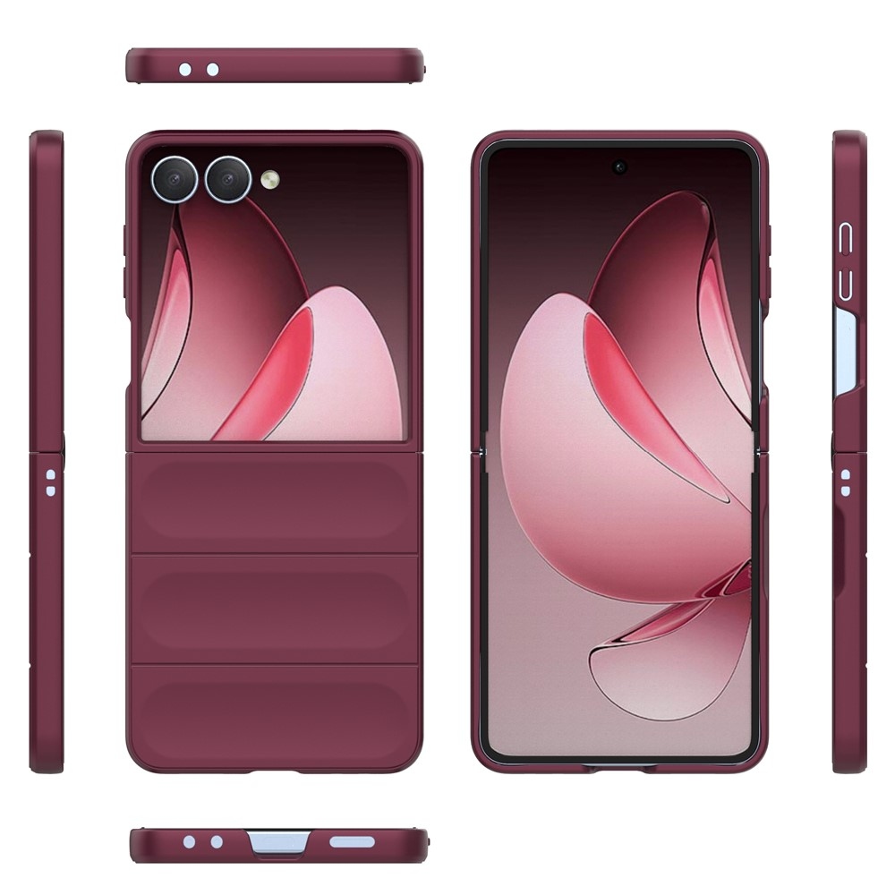 Rugg odolný gélový obal na Samsung Galaxy Z Flip7 5G - vínový