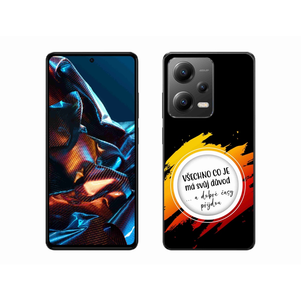 Gélový kryt mmCase na Xiaomi Redmi Note 12 Pro 5G - citát 3 čierne pozadie