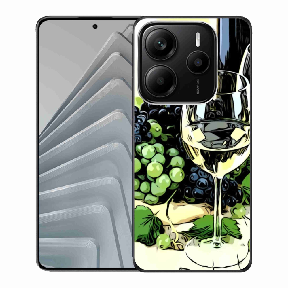 Gélový kryt mmCase na Xiaomi Redmi Note 14 5G - sklenka vína