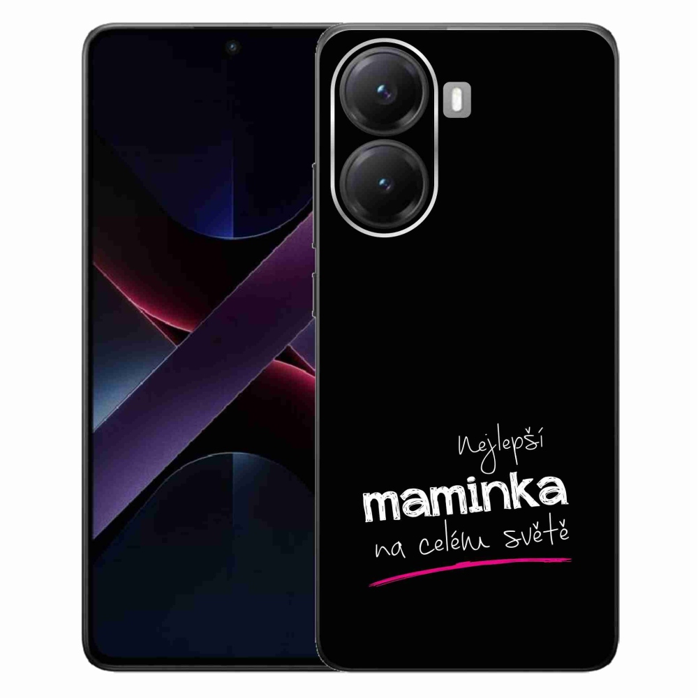 Gélový kryt mmCase na Xiaomi Poco X7 Pro 5G - najlepšia mamička 4 čierne pozadie