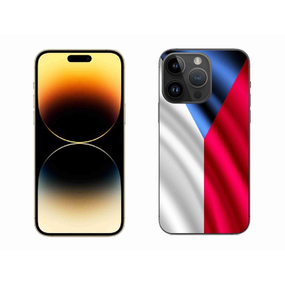 Gélový kryt mmCase na mobil iPhone 14 Pro Max 6.7 - česká vlajka