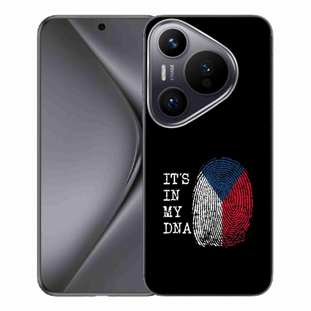 Gélový kryt mmCase na Huawei Pura 70 Pro - vlajka odtlačok prsta čierne pozadie