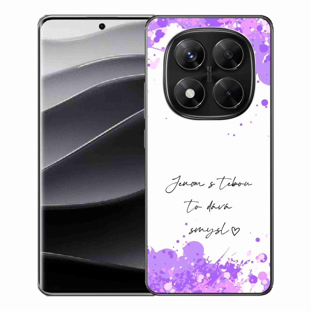 Gélový kryt mmCase na Xiaomi Redmi Note 14 Pro 5G/Poco X7 5G - zamilovaný text na bielom pozadí