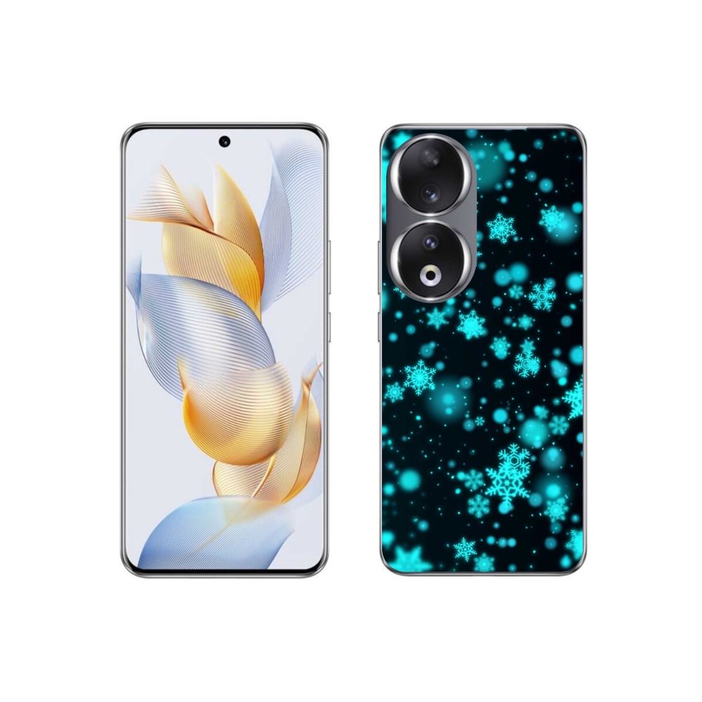 Gélový kryt mmCase na Honor 90 - snehové vločky 1