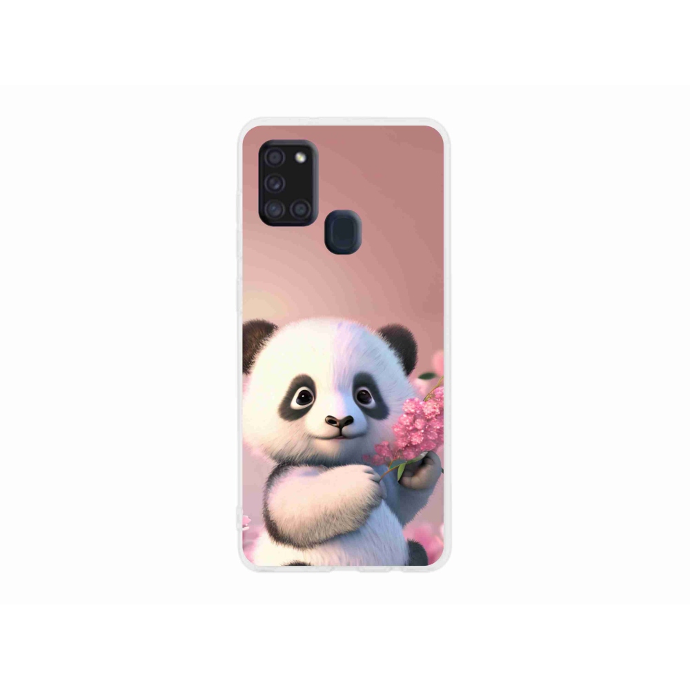 Gélový kryt mmCase na Samsung Galaxy A21s - roztomilá panda