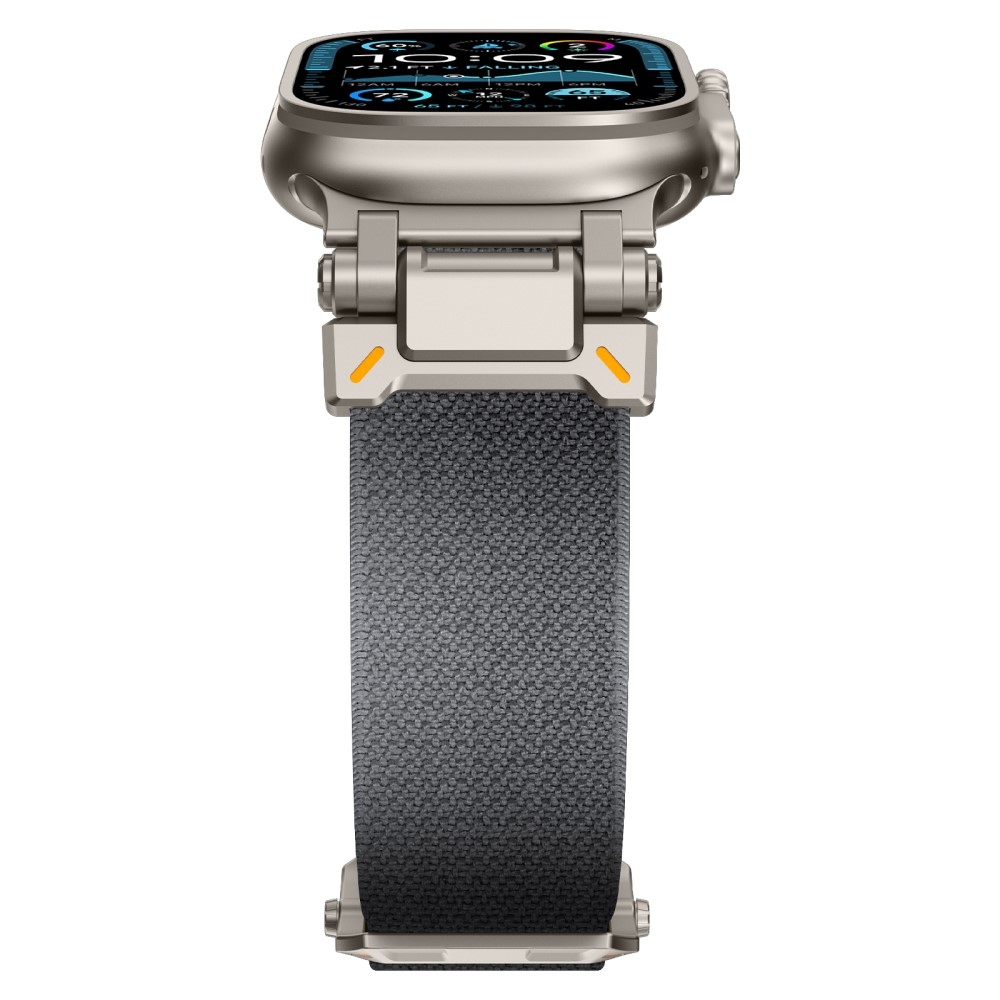 Titanium nylonový remienok na Apple Watch Ultra/Ultra 2 49mm/SE/SE 2022/2023 44mm/10 46mm/9/8/7 45mm/6/5/4 44mm/3/2/1 42 mm - sivý