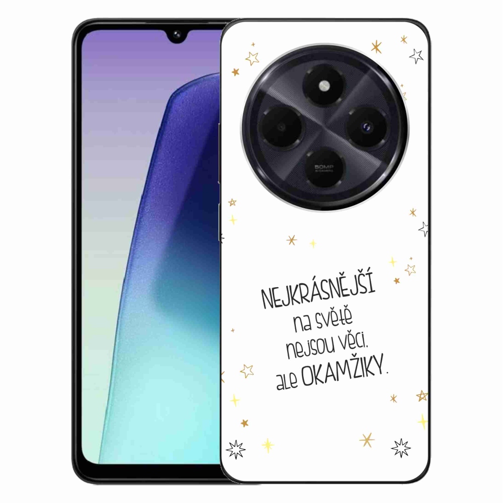 Gélový kryt mmCase na Xiaomi Redmi 14C/Poco C75 - citát 4 biele pozadie