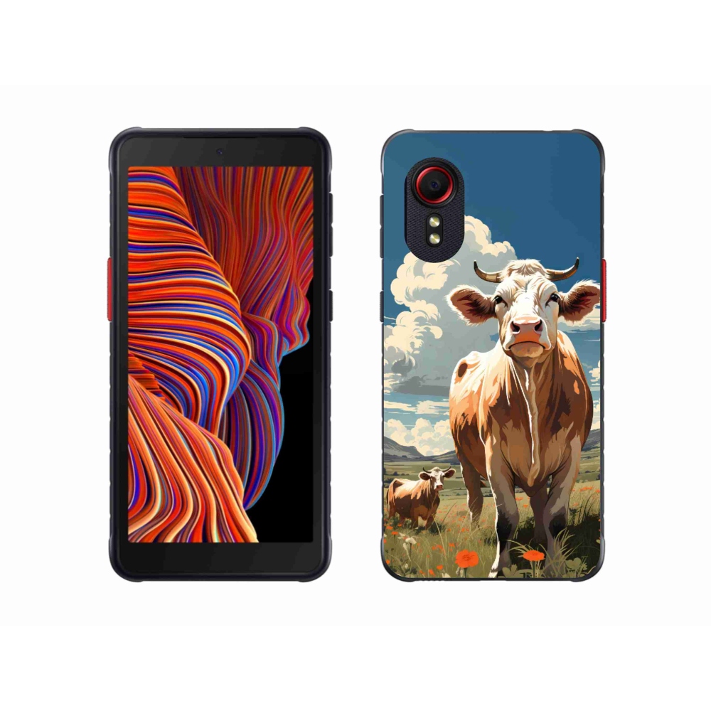 Gélový kryt mmCase na Samsung Galaxy Xcover 5 - kravy na lúke