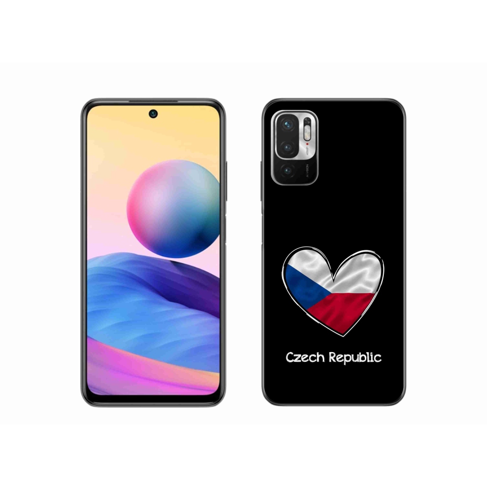 Gélový kryt mmCase na Xiaomi Poco M3 Pro/5G - vlajka srdca čierne pozadie