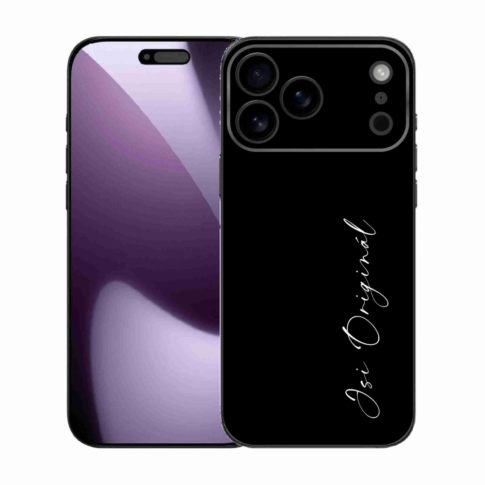 Gélový kryt mmCase na iPhone 17 Pro Max - si originál čierne pozadie