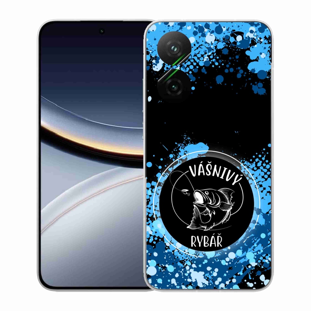 Gélový kryt mmCase na Xiaomi Poco F7 5G - vášnivý rybár čierne pozadie