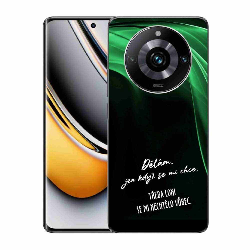 Gélový kryt mmCase na Realme 11 Pro/11 Pro+ - vtipný text 12 čierne pozadie