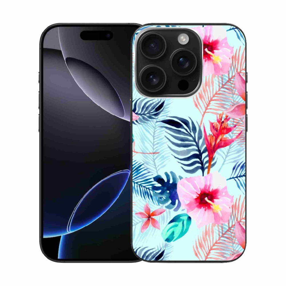 Gélový kryt mmCase na iPhone 16 Pro - kvety