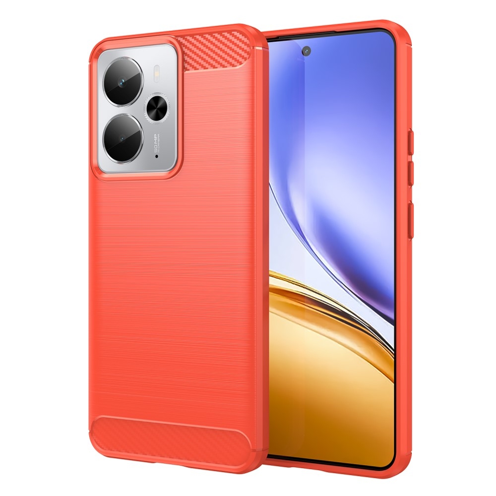 Carbon odolný gélový obal na Realme 14 5G/14T 5G - červený