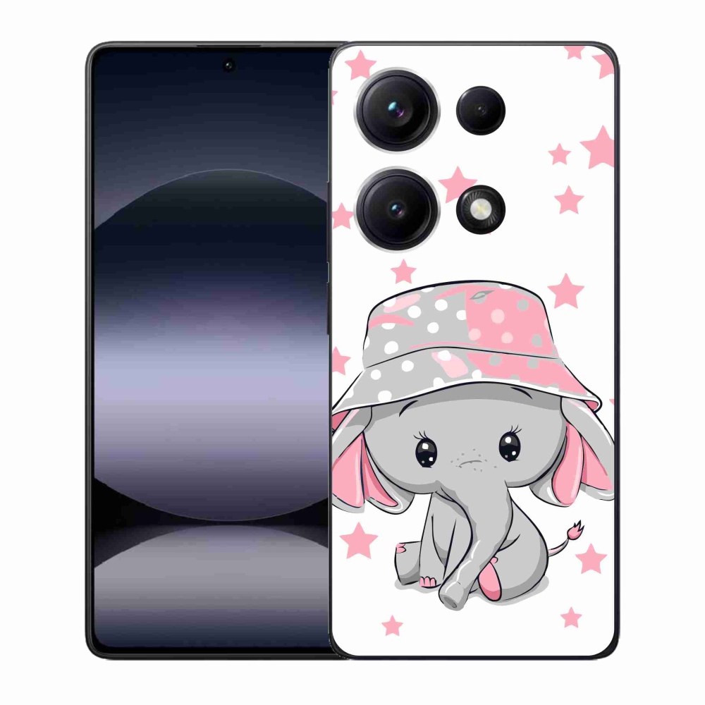 Gélový kryt mmCase na Xiaomi Redmi Note 14S - ružový slon