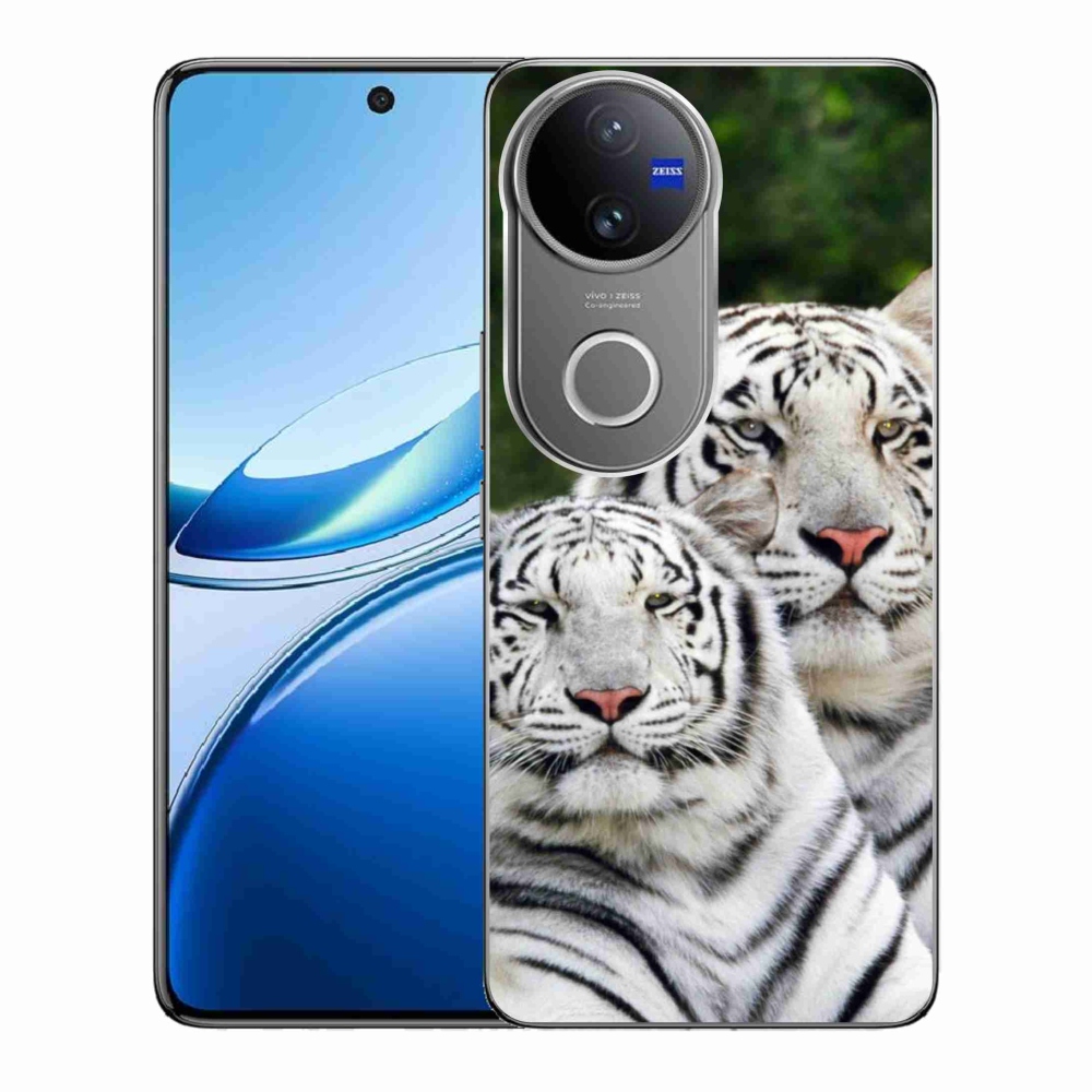 Gélový kryt mmCase na Vivo V50 5G - bieli tigre