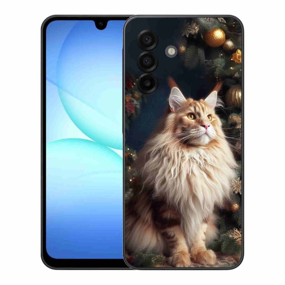 Gélový kryt mmCase na Samsung Galaxy A17 5G - mačka pri stromčeku