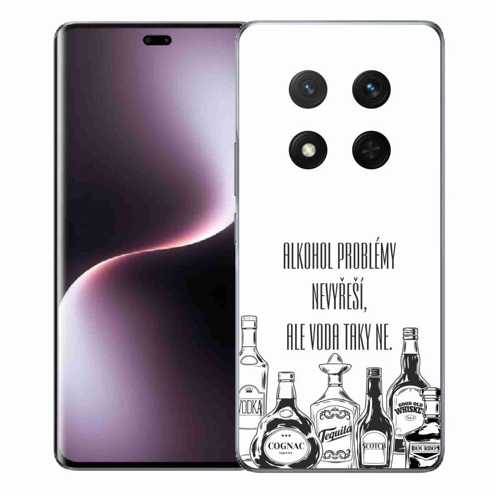 Gélový kryt mmCase na Honor Magic 7 Lite 5G - vtipný text biele pozadie