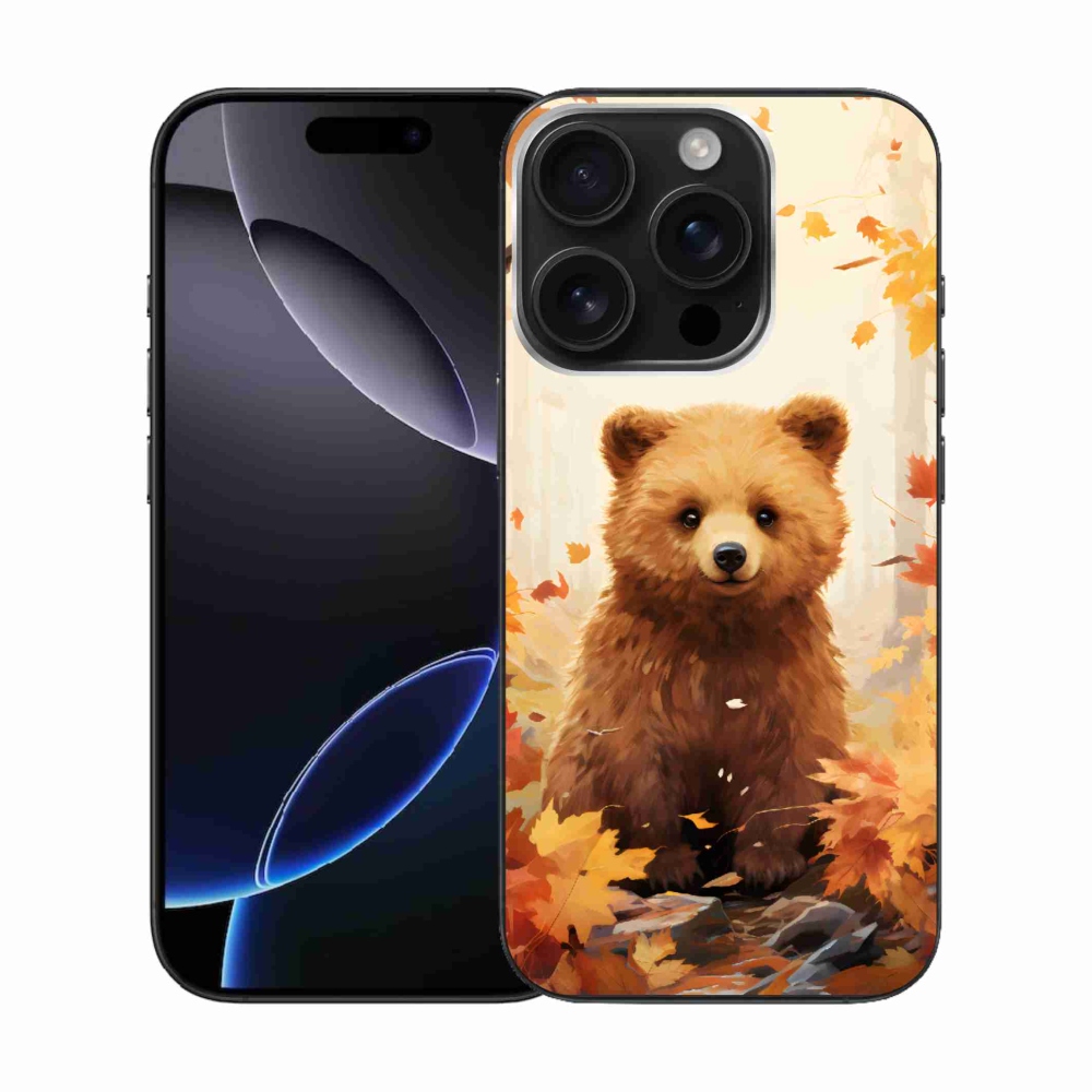 Gélový kryt mmCase na iPhone 16 Pro - medveď v lese