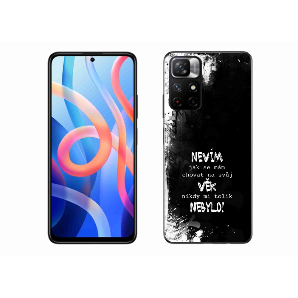 Gélový kryt mmCase na Xiaomi Redmi Note 11S 5G - vtipný text 14 čierne pozadie