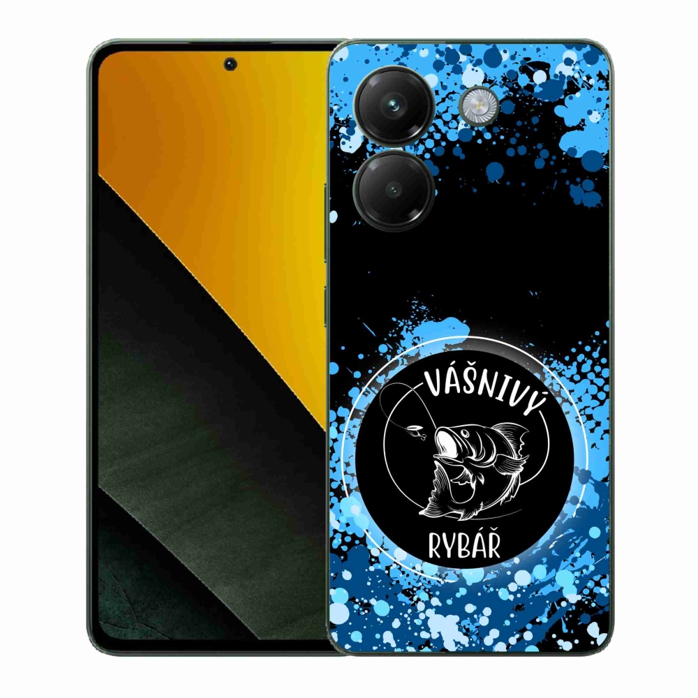 Gélový kryt mmCase na Xiaomi Poco M7 Pro 5G - vášnivý rybár čierne pozadie