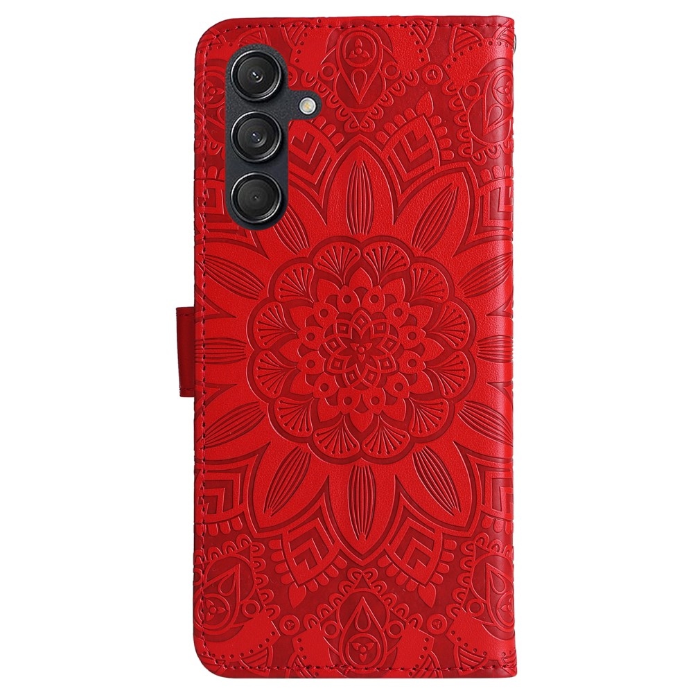 Sunflower knižkové púzdro na Samsung Galaxy M55 5G - červené