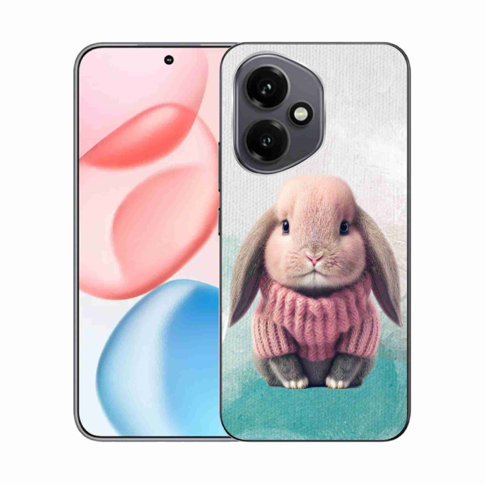 Gélový kryt mmCase na Honor 400 - zajačik vo svetri